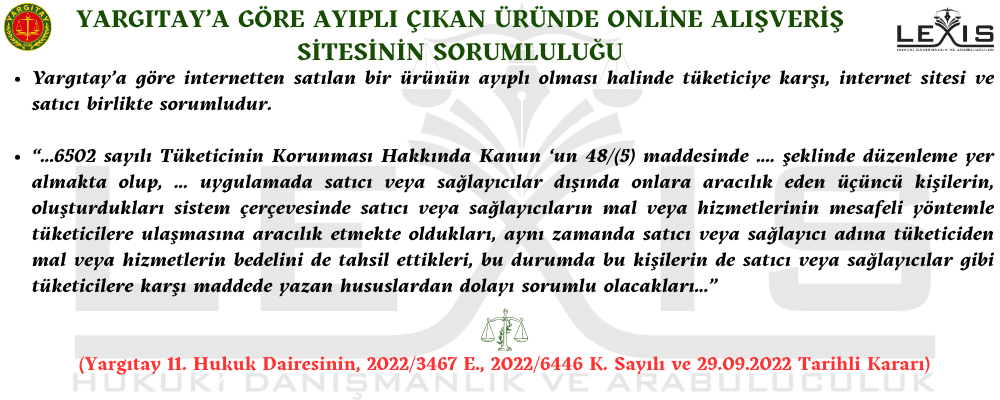 Ayıplı Çıkan Üründe Online Alışveriş Sitesinin Sorumluluğu - 155