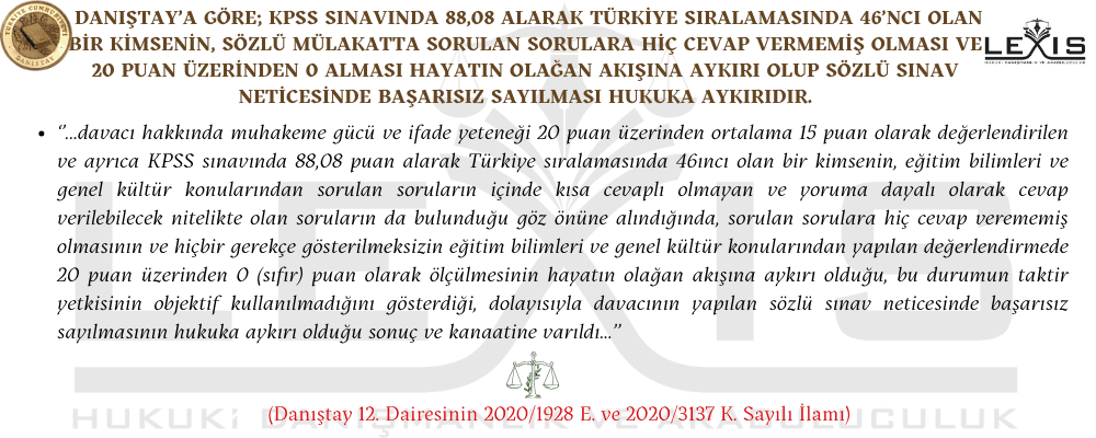 KPSS'de 88 Alan Kişinin Mülakatta Elenmesi Hukuka Aykırıdır - 77